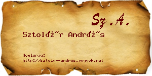 Sztolár András névjegykártya